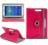 Universele 7 inch Case met 360° draaistand voor Tablets en e-Readers · Kleur  Pink