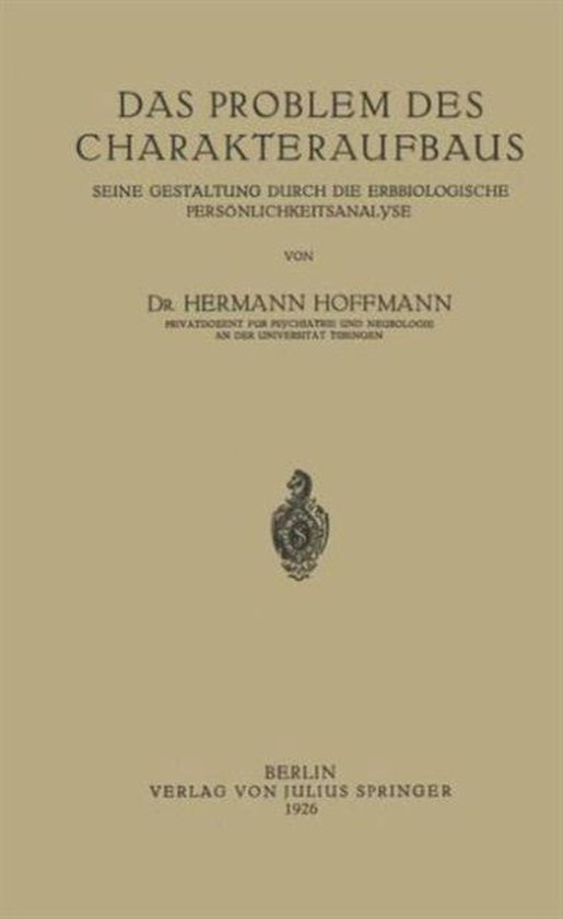 Das Problem Des Charakteraufbaus - cover