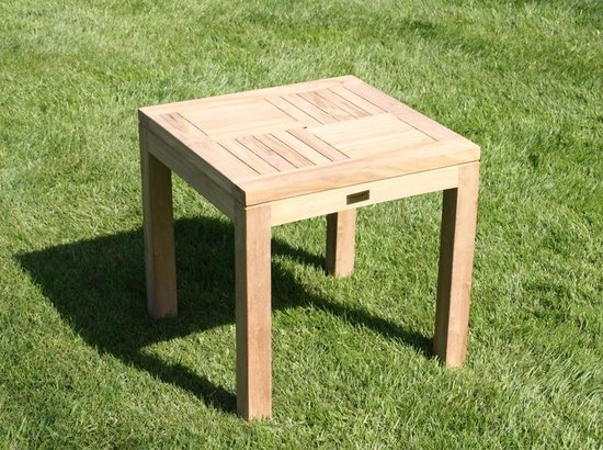 krab Wauw Zin Square - Teak Tuintafeltje | 50 x 50 x 50 (h) cm | bol.com