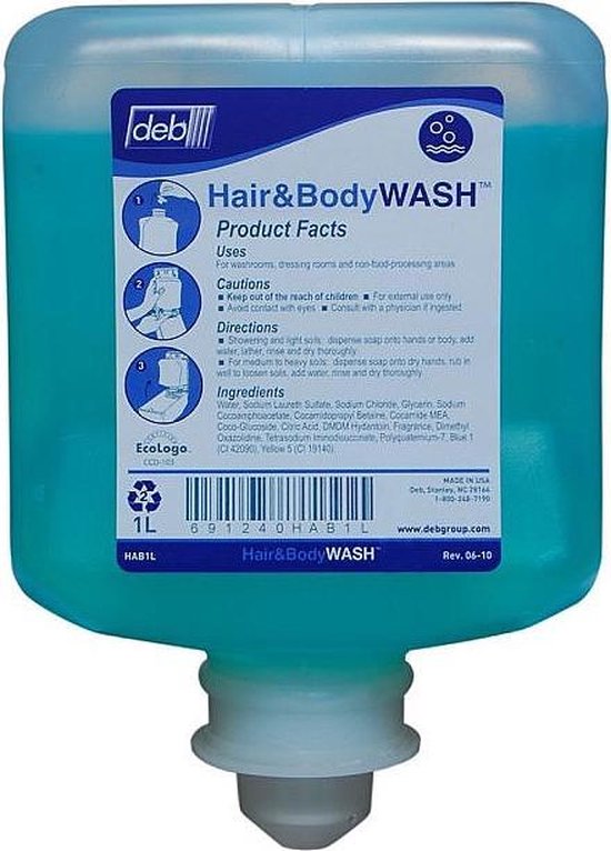 Deb Hair & body wash Flacon 6 x 1 liter bol