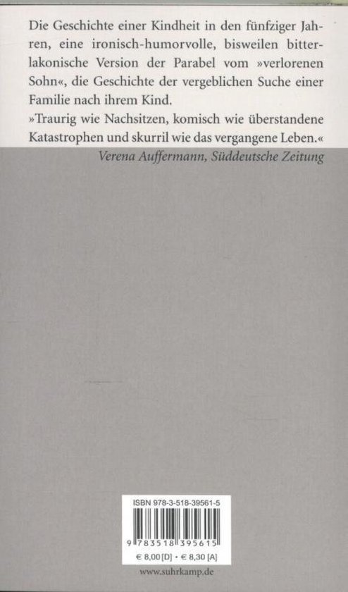 Der Verlorene Hans Ulrich Treichel Der Verlorene, Hans U Treichel | 9783518395615 | Boeken | bol