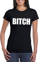 Bitch tekst t-shirt zwart dames 2XL