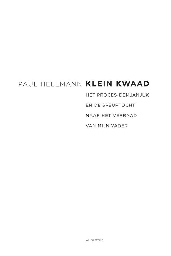 Cover van het boek 'Klein kwaad' van Paul Hellmann