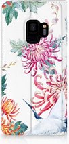 Geschikt voor Samsung S9 Smartcover Bird Flowers