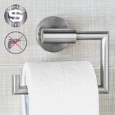 Luxe Hangende RVS Toiletpapier Houder Zonder Klep - WC Rolhouder Hangend Verchroomd - Closetrolhouder - Zonder Boren
