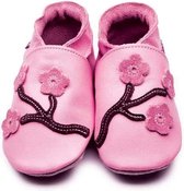 Inch Blue leren babyslofjes Cherry blossom roze  M