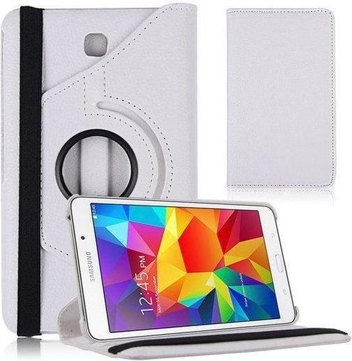 Samsung Galaxy Tab 4 7.0 Inch Hoes Cover 360 graden draaibare Case Wit