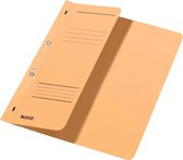 Snelhechtmap Leitz 3740 A4 1/2 voorblad + 2 gaats 250gr karton chamois 50ST