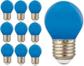 10 Stuks - Calex LED kogellamp 240V 1W 12lm E27 blauw