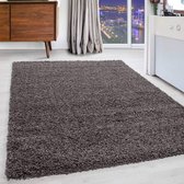 Hoogpolige Vloerkleed Plus Shaggy Taupe 160 X 230 Cm