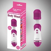 Power Escorts - Body Wand - Vibrator - Clitoris VIbrator - G spot wand massager - 18 cm - 10-Speed - BR85 - Roze