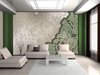 Floral Pattern Abstract Green Photo Wallcovering