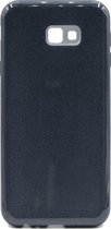 HB Hoesje Geschikt voor Samsung Galaxy J4 Plus - Glitter Back Cover - Zwart