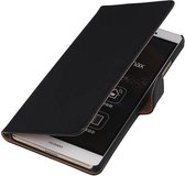 Bookstyle Wallet Case Hoesjes voor Huawei Ascend P8 Max Zwart