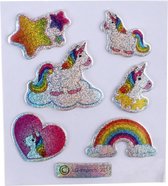 Lg-imports Glitterstickers Eenhoorn 7 X 11,5 Cm Kleine Eenhoorn