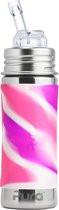 Pura rietjesfles - Plasticvrij - 325 ml - Roze Swirl