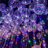 Bobo Ballonnen | Led-licht | 4 kleuren | Transparante balonnen | Versiering | Feest | Ballon | Lichtjes | Lampjes | Feestdagen