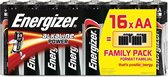 5x Energizer batterijen Alkaline Power AA, blister a 16 stuks