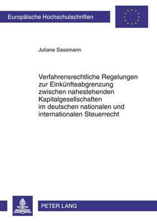Verfahrensrechtliche Regelungen zur Einkünfteabgrenzung zwi ... - cover