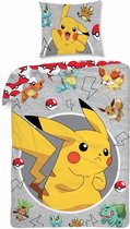 Pokémon Catch Dekbedovertrek - Eenpersoons - 140 x 200 cm - Multi