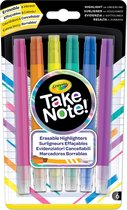 Crayola Take Note! Uitwisbare Markeerstiften 6st.