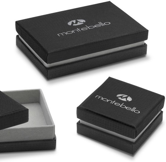 Montebello Chaîne Lettre A - Femme - Argent Rhodié - Zircone - 14 x 20 mm - 45 cm