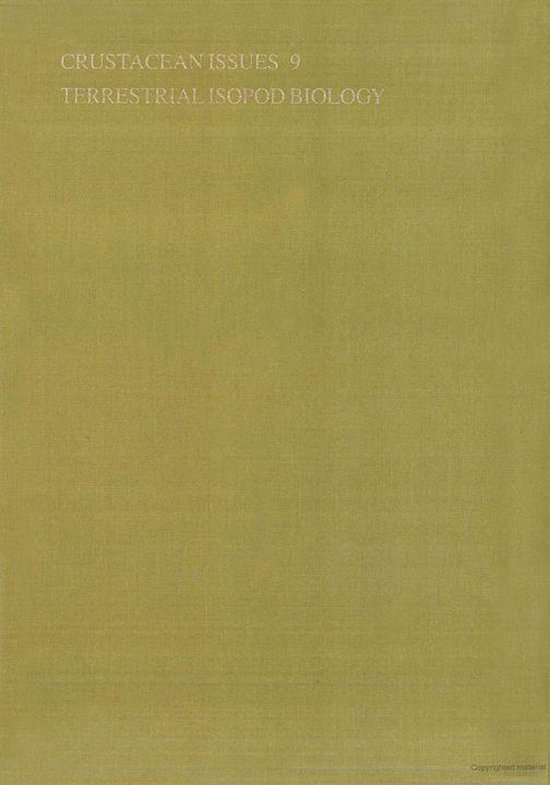 Advances in Crustacean Research - Terrestrial Isopod Biology - cover