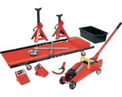 Mannesmann Autowerkplaats set - 10 delig - Compleet -Rood/Zwart