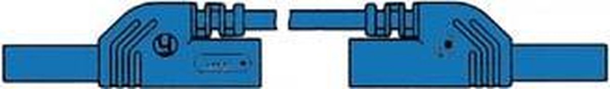 CONTACT PROTECTED INJECTION-MOULDED MEASURING LEAD 4mm 25cm / BLUE (MLB-SH/WS 25/1) (HM0421S25A)