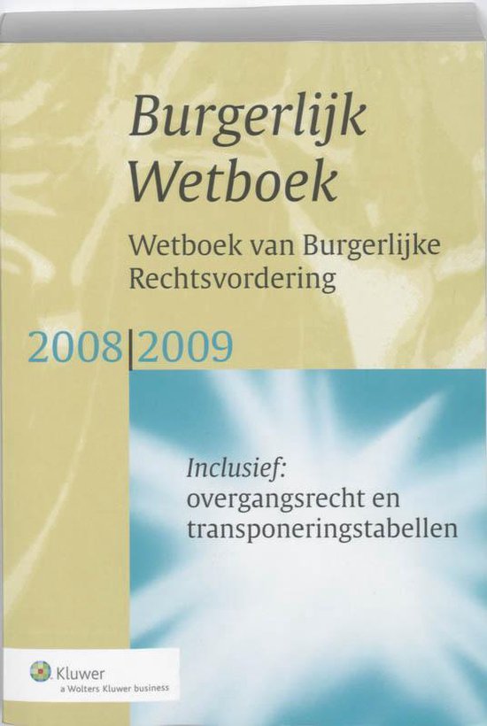 Burgerlijk Wetboek 2008/2009 - Onbekend | Do-index.org