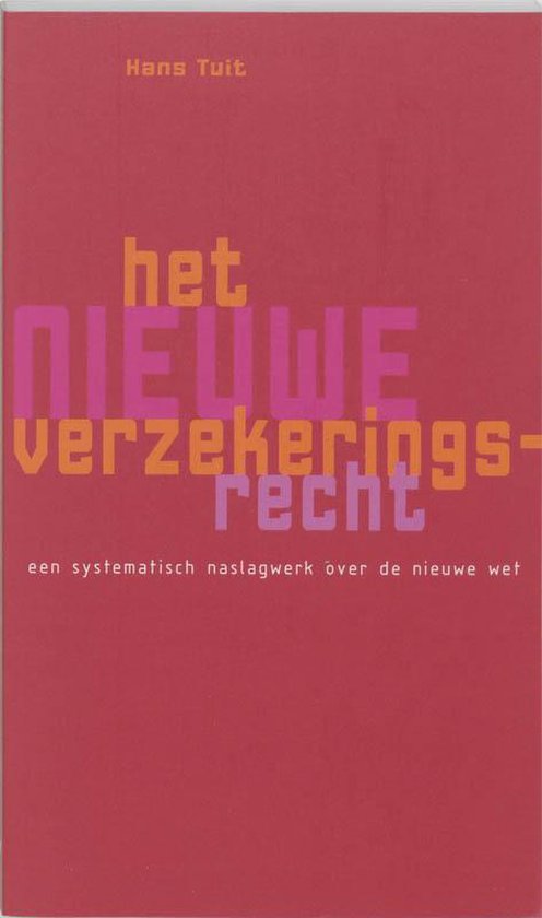 Het nieuwe verzekeringsrecht - cover