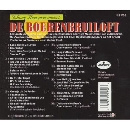 Johnny Hoes presenteert De Boerenbruiloft, Various CD (album