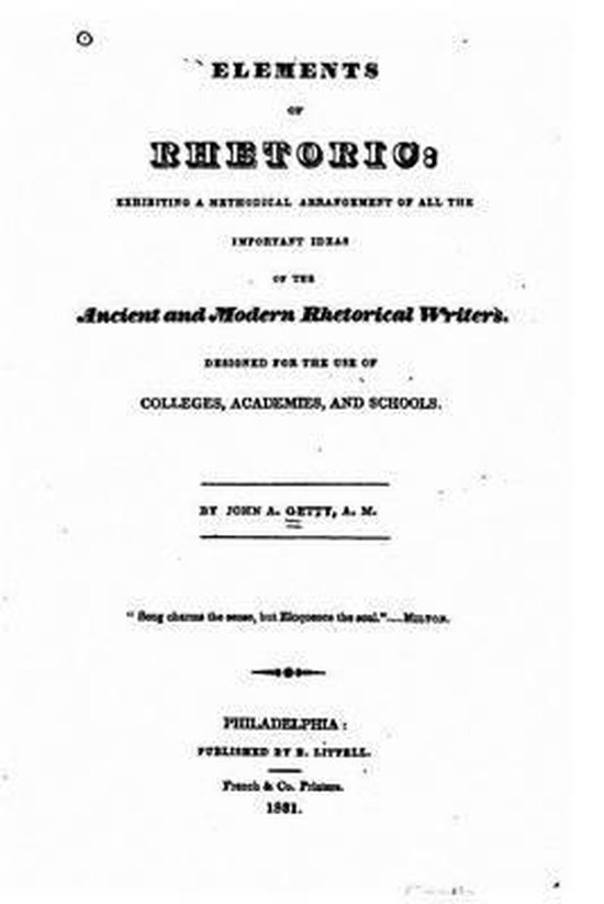 Elements of rhetoric - cover