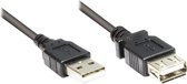 Alcasa 2511-OF01S USB-kabel 0,15 m USB 2.0 USB A Zwart