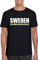 Zwart Zweden supporter t-shirt voor heren XL