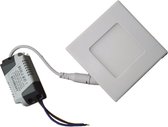 LED downlight vierkant | 85 x 85mm | 3 Watt daglichtwit | 6500K | inbouw