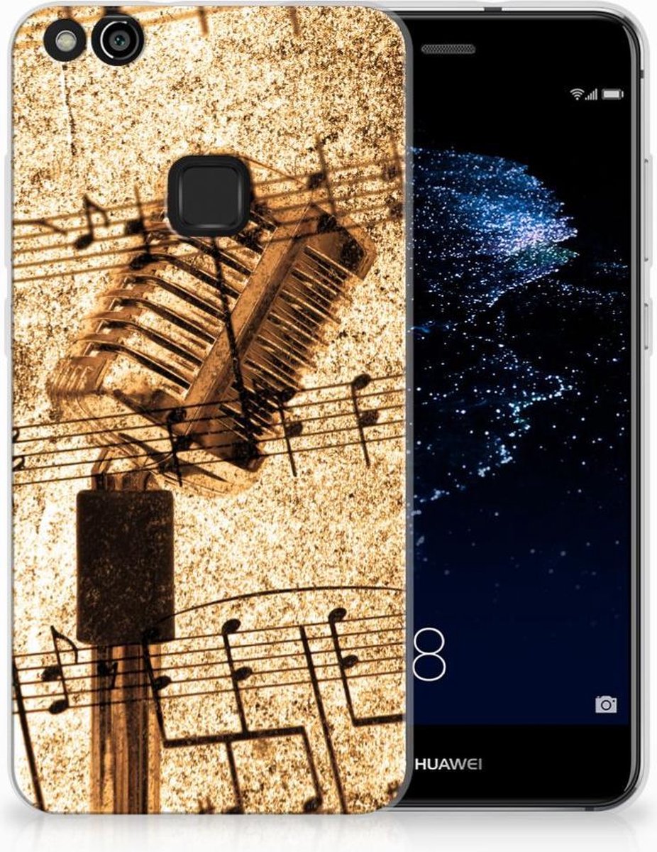 Huawei P10 Lite Siliconen Hoesje met foto Bladmuziek