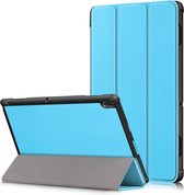 Tri-Fold Book Case - Geschikt voor Lenovo Tab E10 Hoesje - Lichtblauw