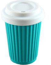 Trendy Koffiebeker To Go (AQUA/BLAUW/GROEN) - Gerecycled Plastic! - 355ml | Zero Waste | Duurzaam | Reisbeker | Travel Mug