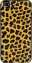 Luxe case met luipaard print voor Apple iPhone 7 Plus - iPhone 8 Plus - soft back cover tijgerprint - hoogwaardig TPU - bruin zwart hoesje
