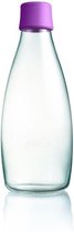 Retap Waterfles - Glas - 0,8 l - Paars
