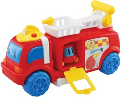 Brandweerwagen Fonzy met vriendje - Licht en geluid - Tiny Toys