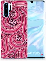 Huawei P30 Pro Uniek TPU Hoesje Swirl Pink