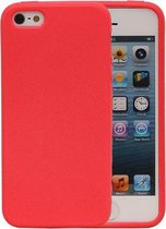 Rood Zand TPU back case cover hoesje voor Apple iPhone 5 / 5s / SE