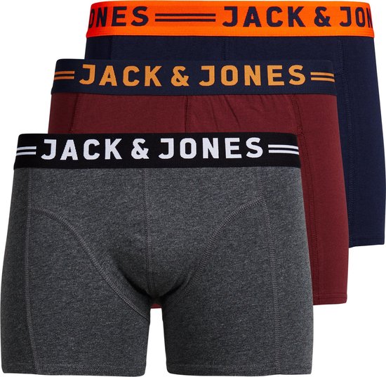 JACK&JONES ACCESSORIES JACLICHFIELD TRUNKS 3 PACK NOOS Heren Onderbroek - Maat XL