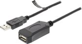 Actieve USB 2.0 Verlengkabel USB A Male - USB A Female 5.00 m Zwart