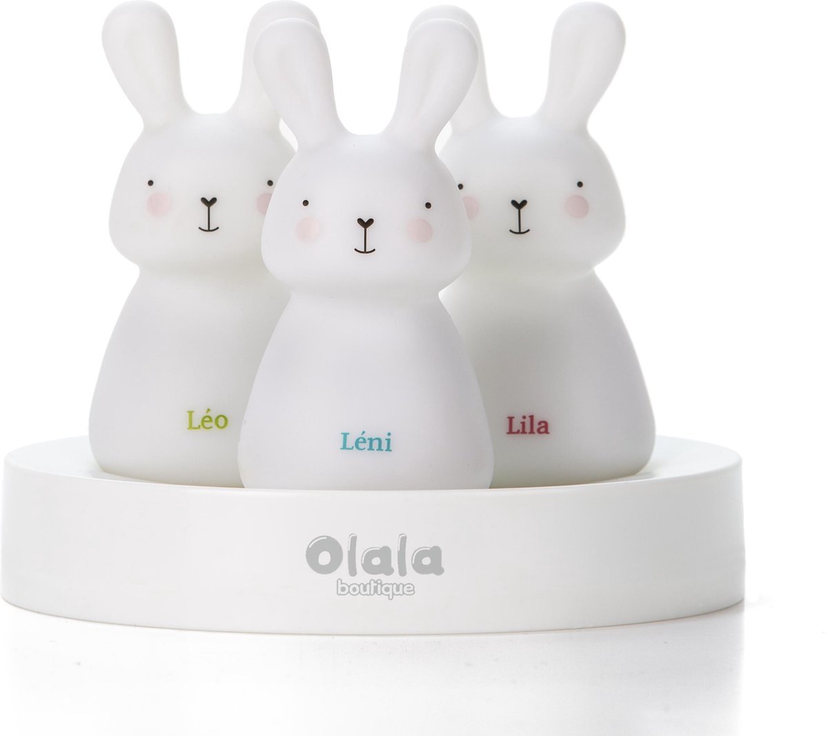 Olala lichtpad van 3 nachtlampjes LED Inductie Konijntjes