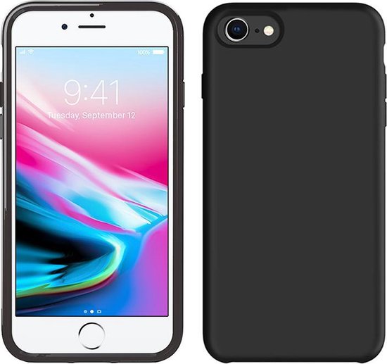 iphone 6 hoesje zwart - Apple 6s hoesje zwart siliconen case hoes -... | bol.com