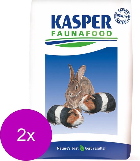 Knaagdierenvoer - kasper faunafood konijnenkorrel hobby - konijnenvoer - 2 x 20 kg