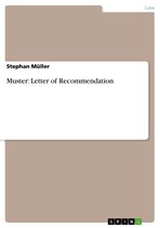 Muster: Letter of Recommendation